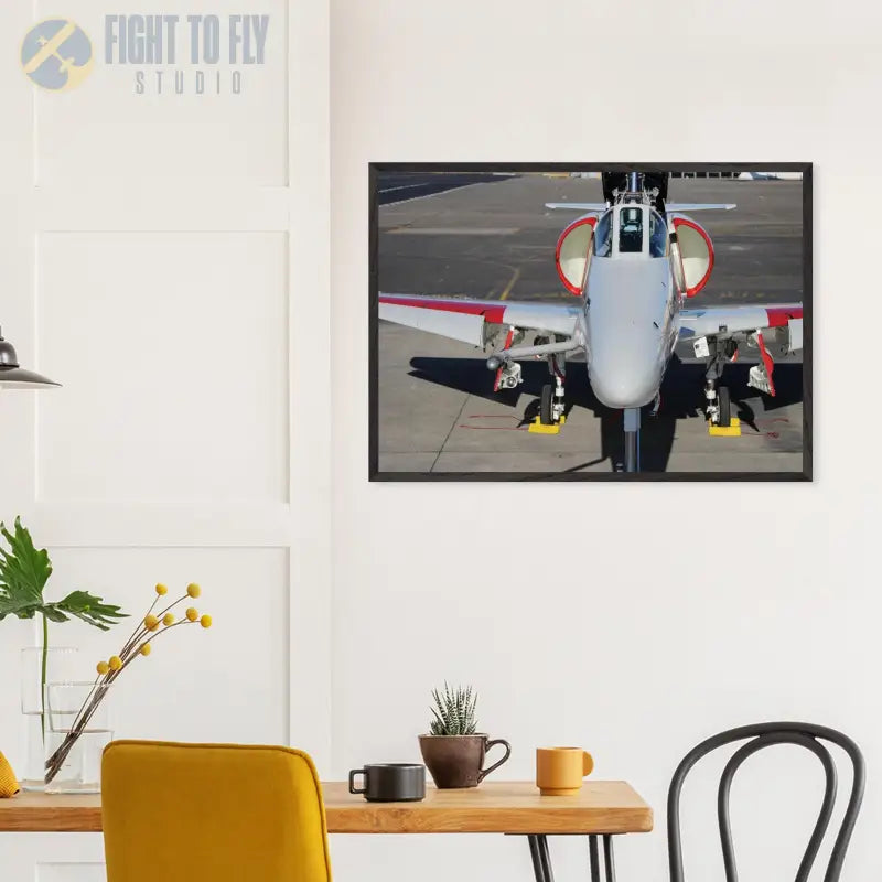 High Ground: Front View of A-4 Skyhawk From Above - Print Material - Gifts for pilots - Aviation apparel