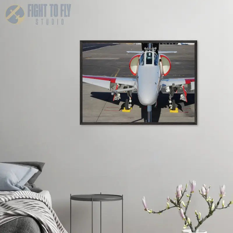 High Ground: Front View of A-4 Skyhawk From Above - Print Material - Gifts for pilots - Aviation apparel