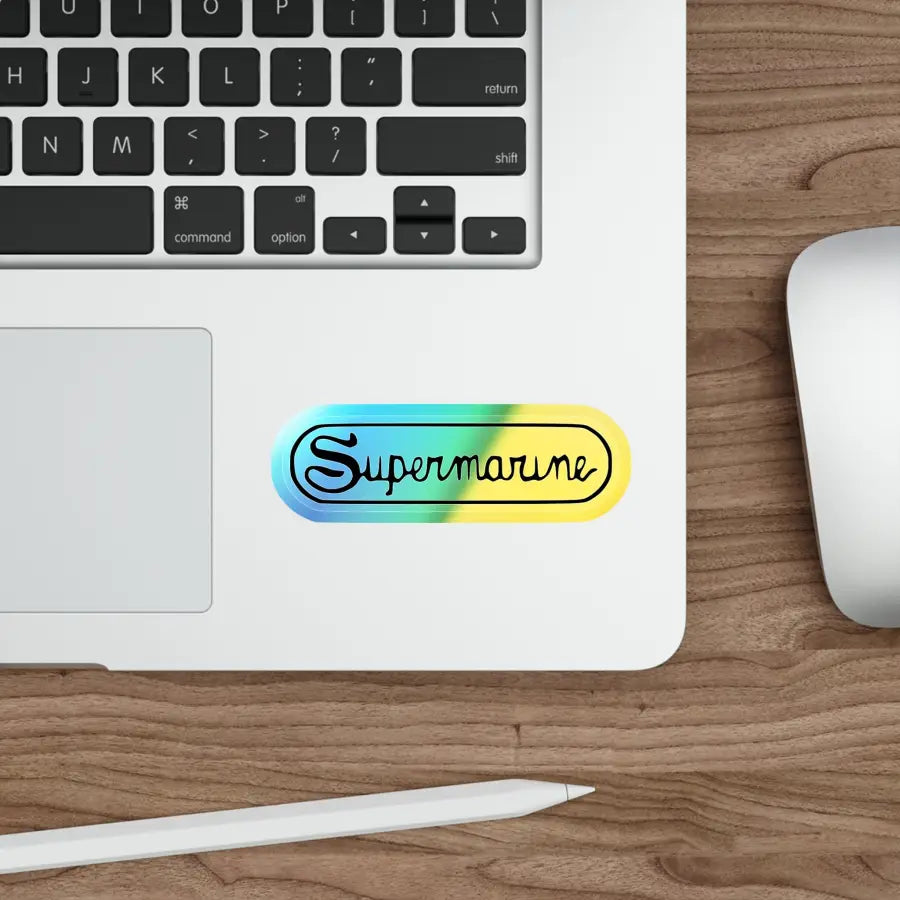 Holographic Die-Cut Stickers - Vibrant Supermarine Design for Personalization & Gifting - Paper products - Gifts pilots