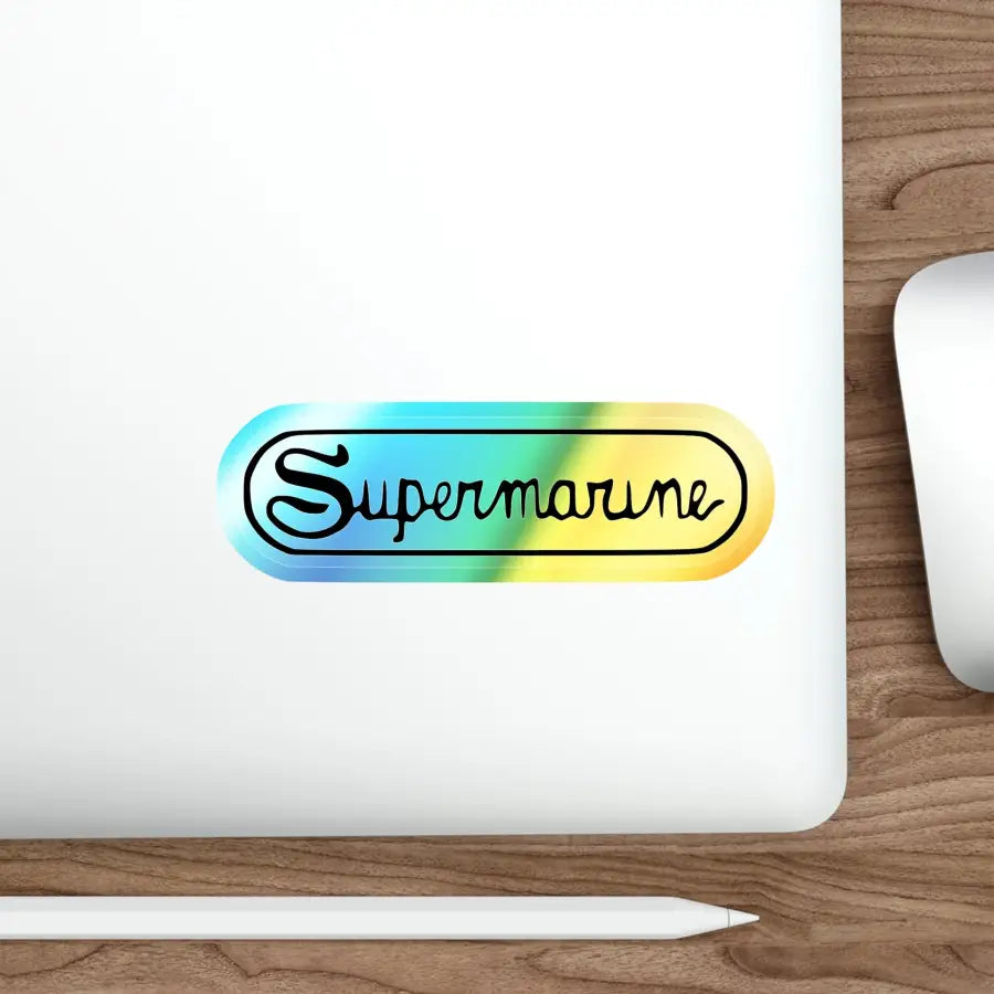 Holographic Die-Cut Stickers - Vibrant Supermarine Design for Personalization & Gifting - Paper products - Gifts pilots