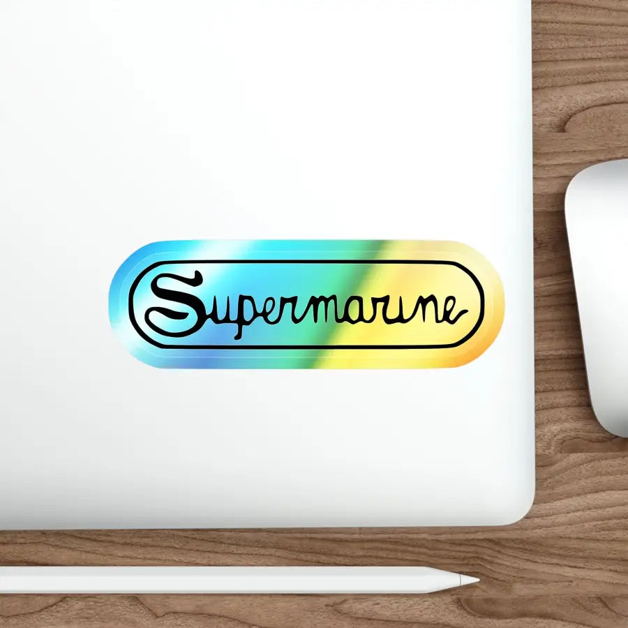 Holographic Die-Cut Stickers - Vibrant Supermarine Design for Personalization & Gifting - Paper products - Pilot gifts