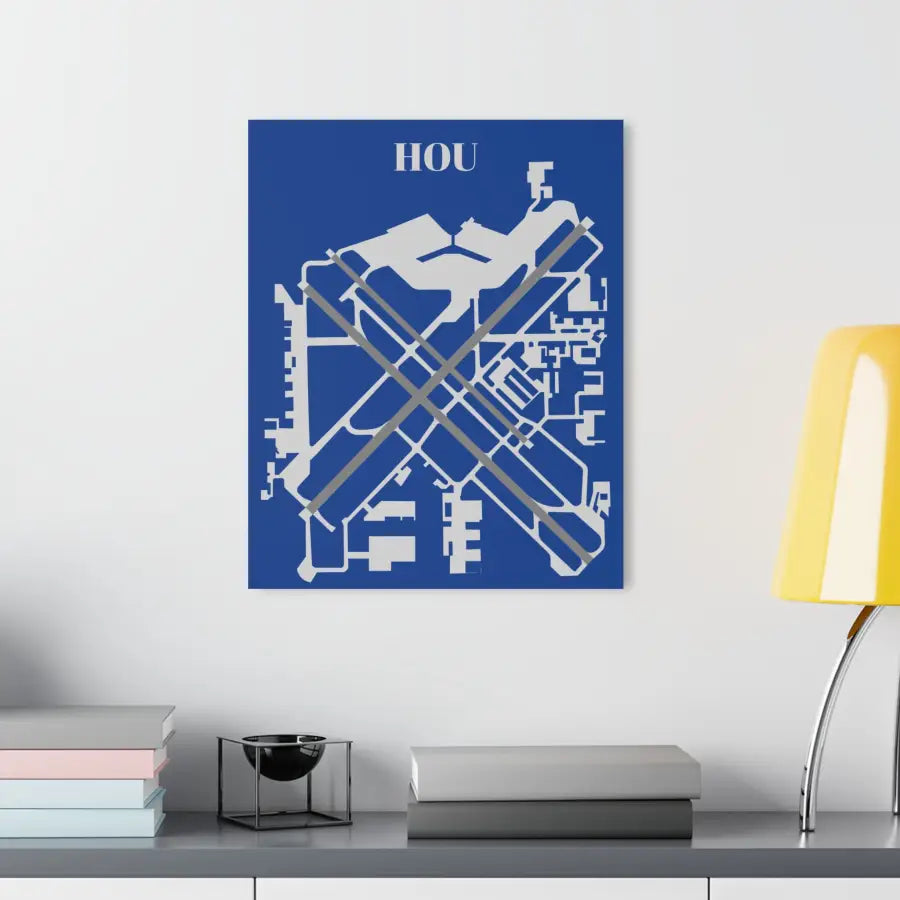 HOU - William P. Hobby Airport Acrylic Print - Home Decor - Pilot gifts - WWII warbird t-shirt