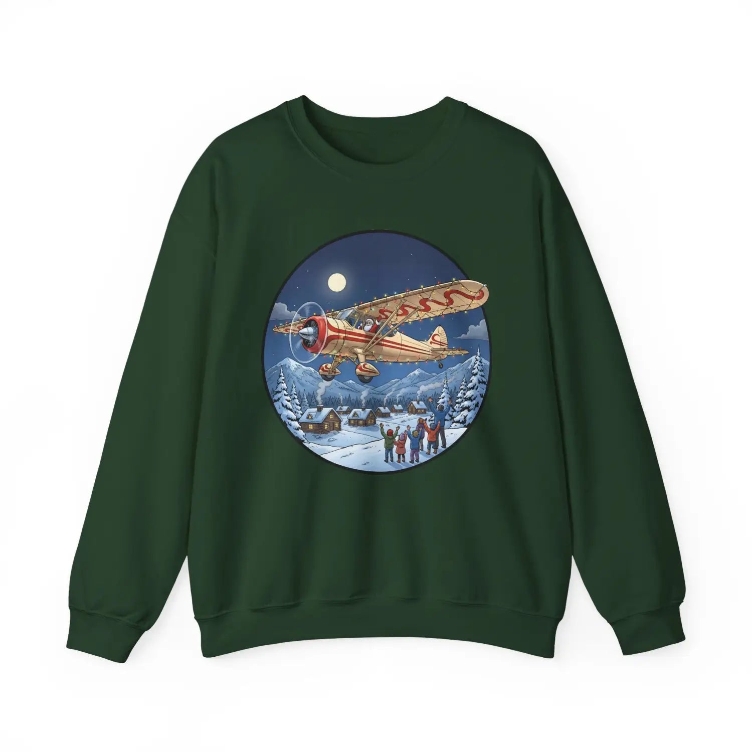 Howard DGA-15 with Santa at the Controls – Holiday Sweater - Sweatshirt - Pilot gifts - WWII warbird t-shirt