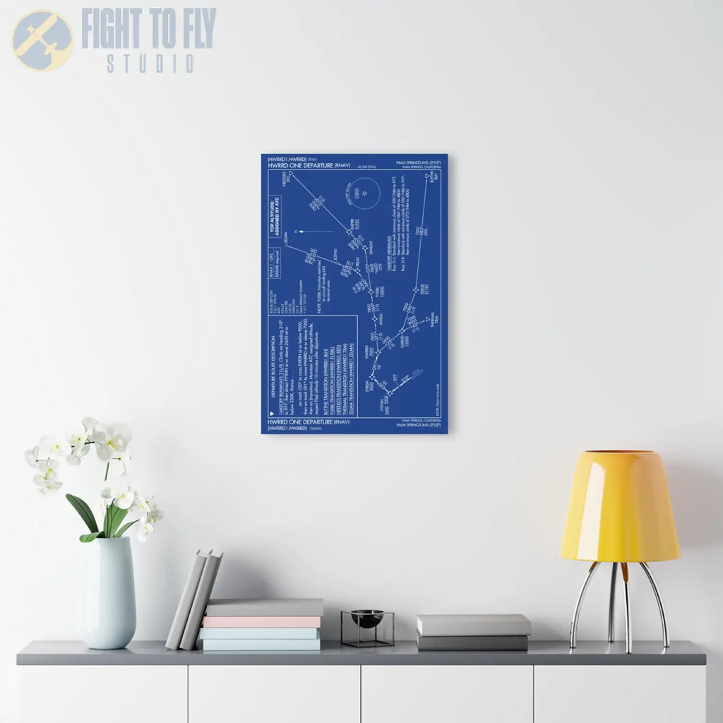 Howard One Departure – Palm Springs International Airport (PSP) Procedure Plate Print | Requested Aviation Wall Art
