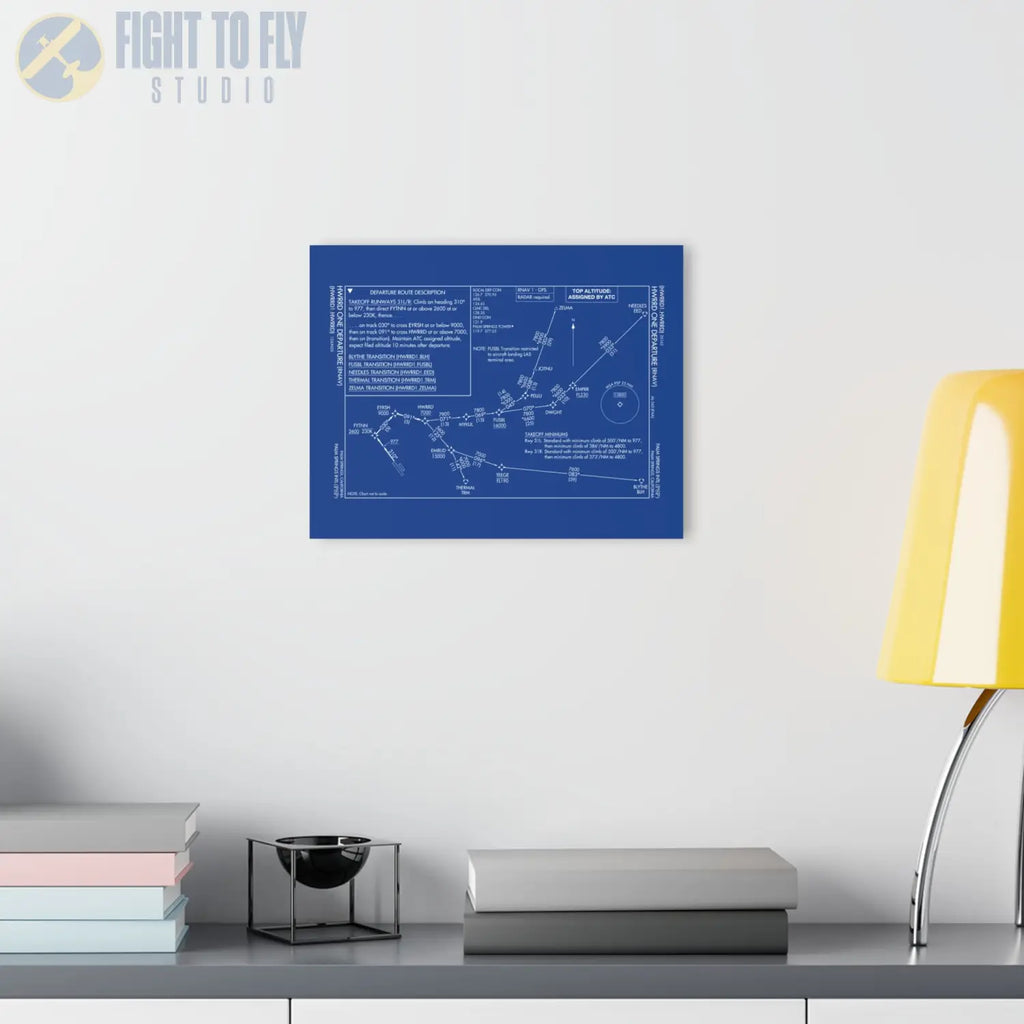 Howard One Departure – Palm Springs International Airport (PSP) Procedure Plate Print | Requested Aviation Wall Art
