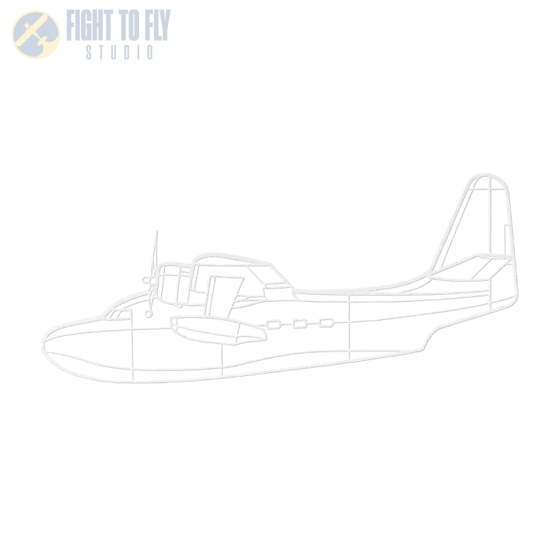 HU-16B Die Cut Metal Wall Art - Sign - Pilot gifts - WWII warbird t-shirt