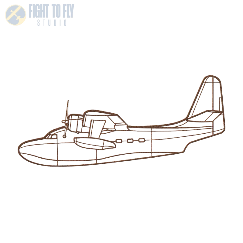 HU-16B Die Cut Metal Wall Art - Sign - Pilot gifts - WWII warbird t-shirt