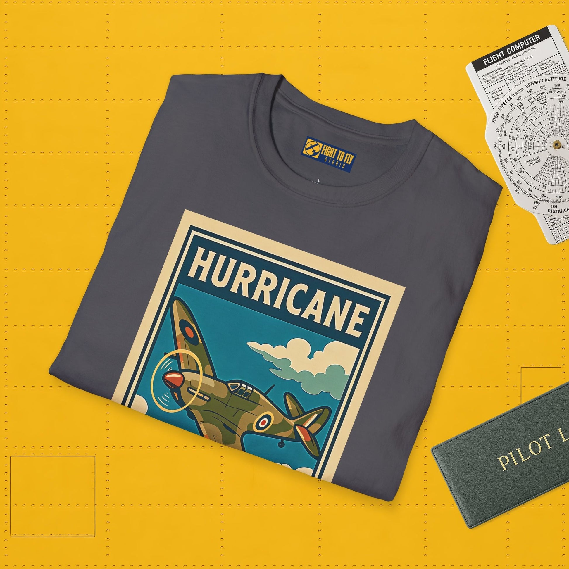 Hurricane Premium T-Shirt – Early War British Fighter Full Graphic Tee - Pilot gifts - WWII warbird t-shirt