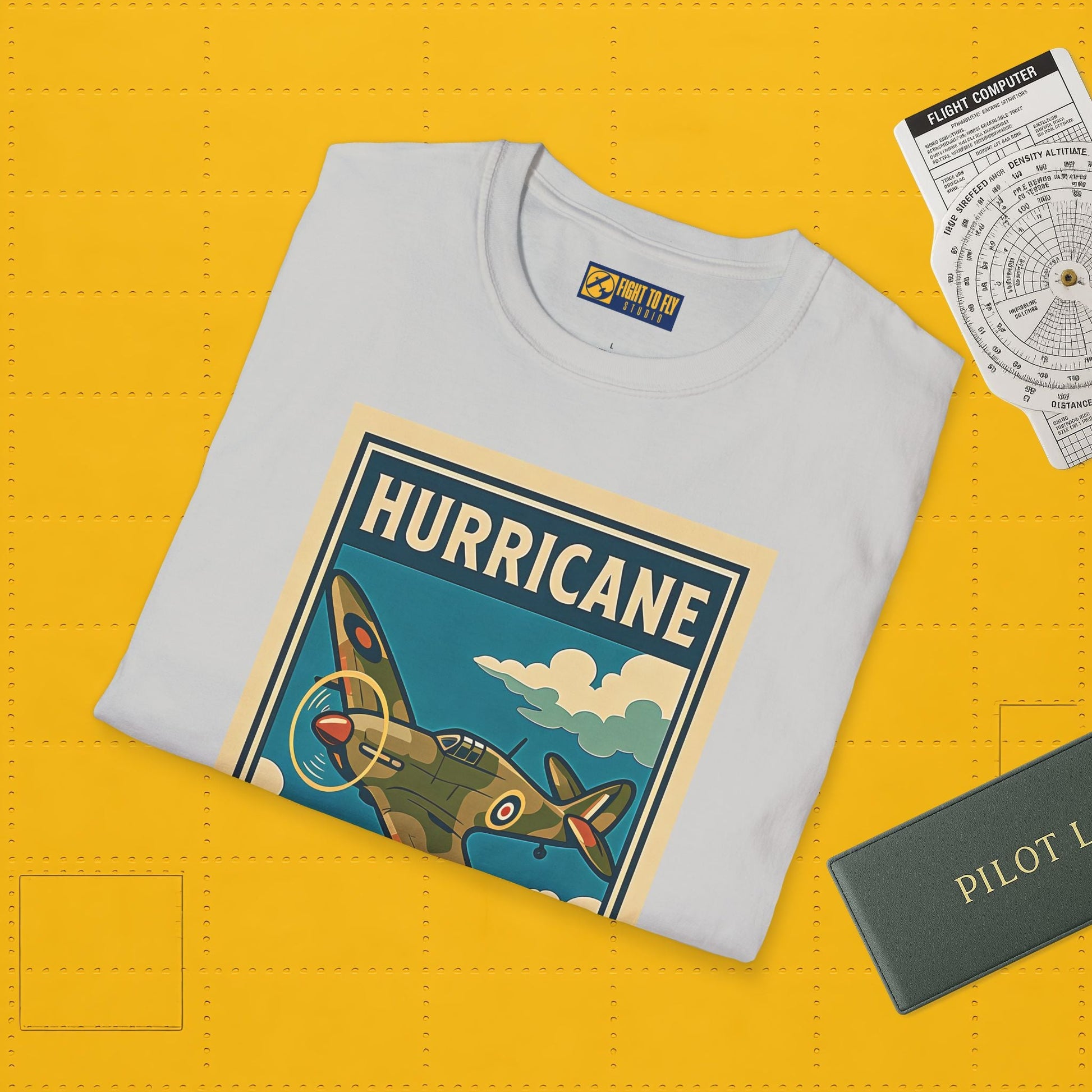 Hurricane Premium T-Shirt – Early War British Fighter Full Graphic Tee - Pilot gifts - WWII warbird t-shirt