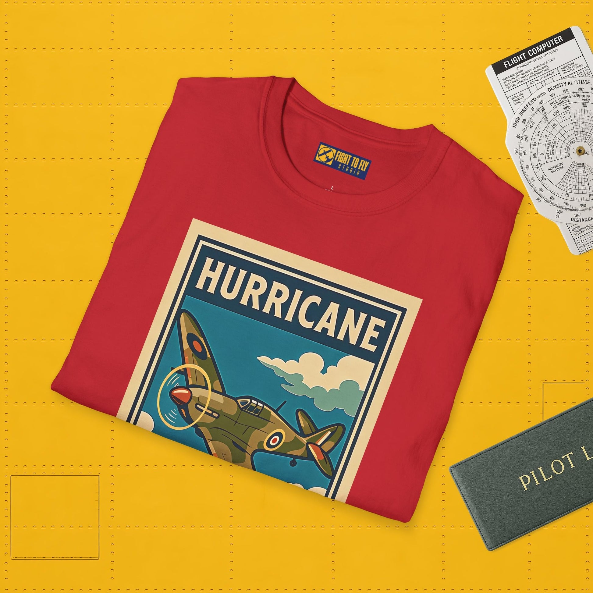 Hurricane Premium T-Shirt – Early War British Fighter Full Graphic Tee - Pilot gifts - WWII warbird t-shirt