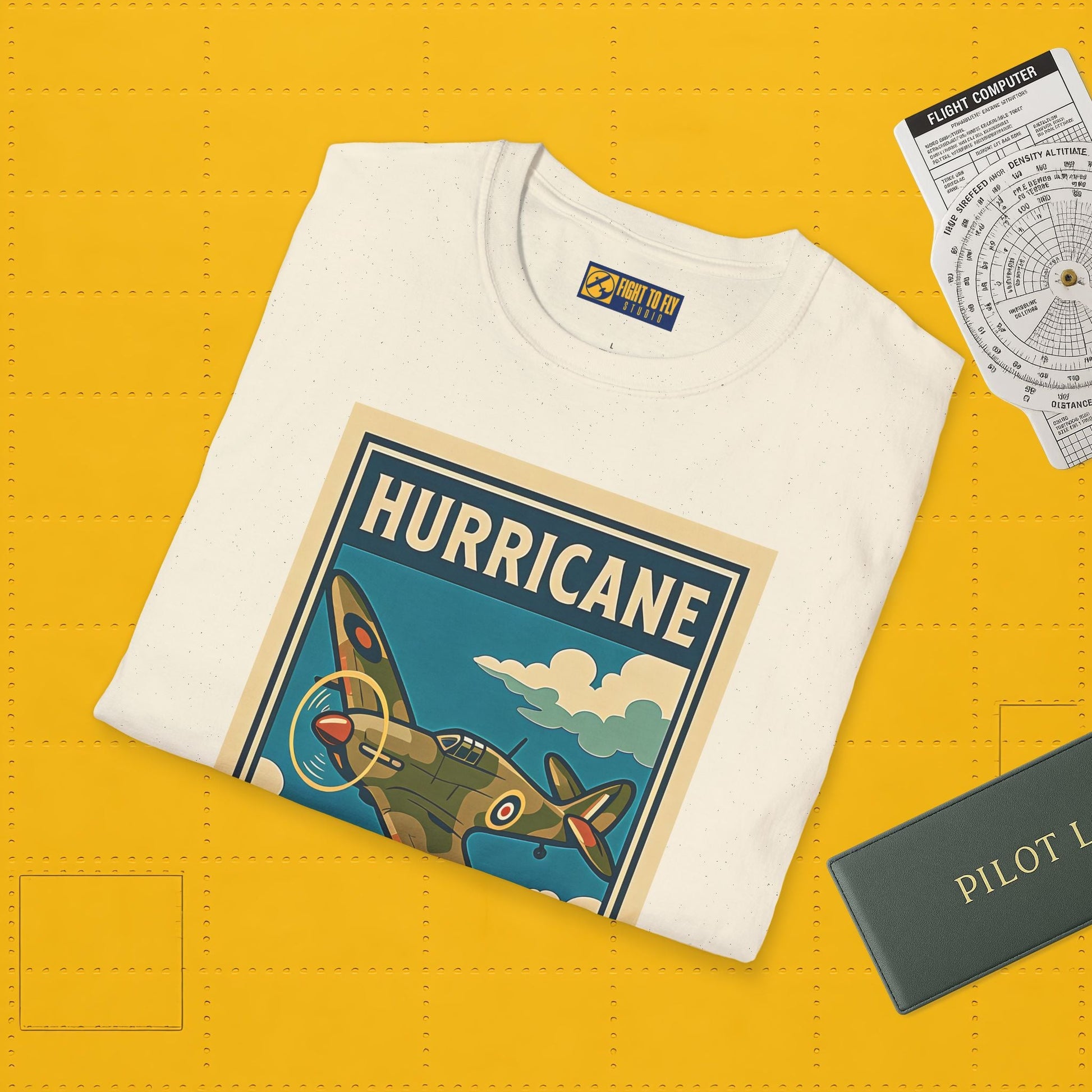 Hurricane Premium T-Shirt – Early War British Fighter Full Graphic Tee - Pilot gifts - WWII warbird t-shirt