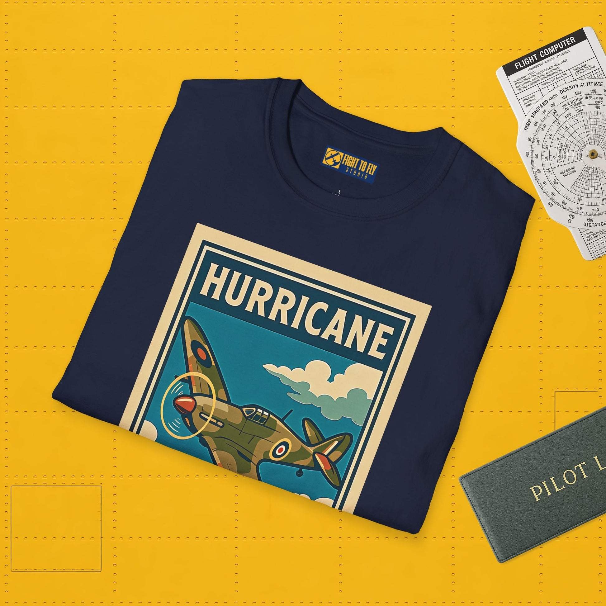 Hurricane Premium T-Shirt – Early War British Fighter Full Graphic Tee - Pilot gifts - WWII warbird t-shirt