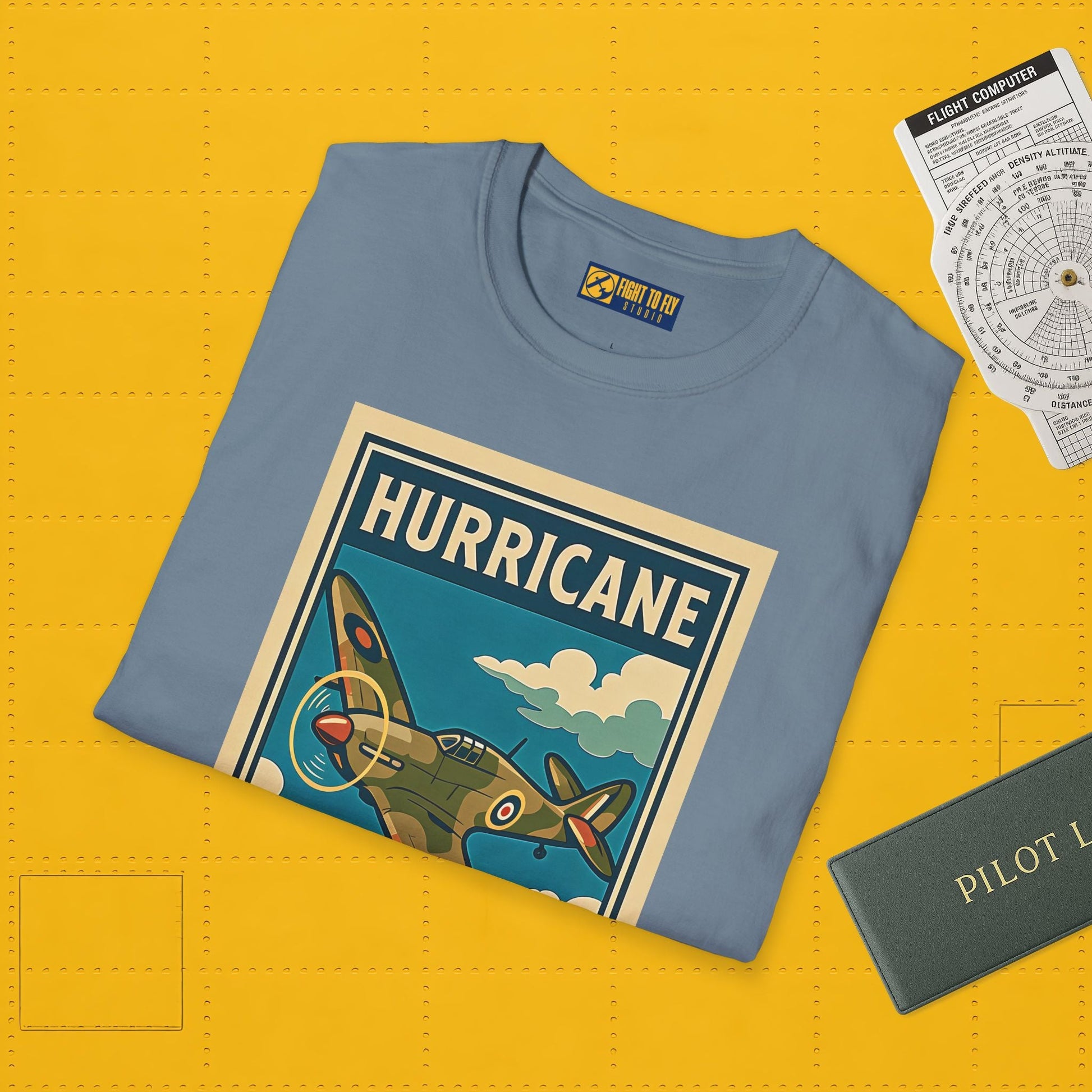 Hurricane Premium T-Shirt – Early War British Fighter Full Graphic Tee - Pilot gifts - WWII warbird t-shirt