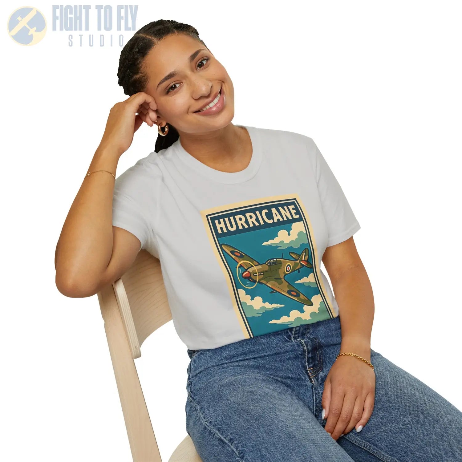 Hawker Hurricane Premium Full Graphic T-Shirt - Pilot gifts - WWII warbird t-shirt