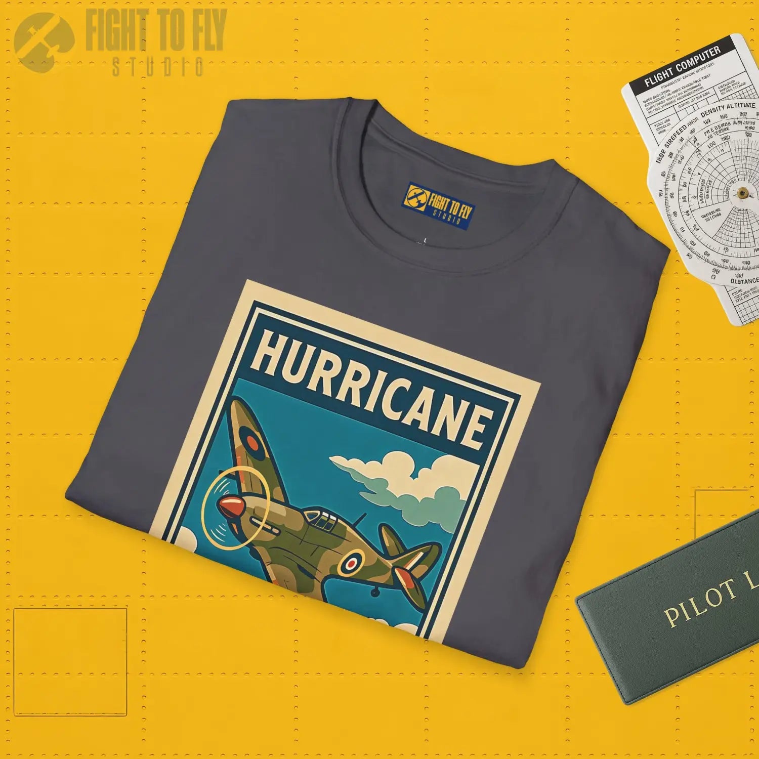 Hawker Hurricane Premium Full Graphic T-Shirt - Pilot gifts - WWII warbird t-shirt