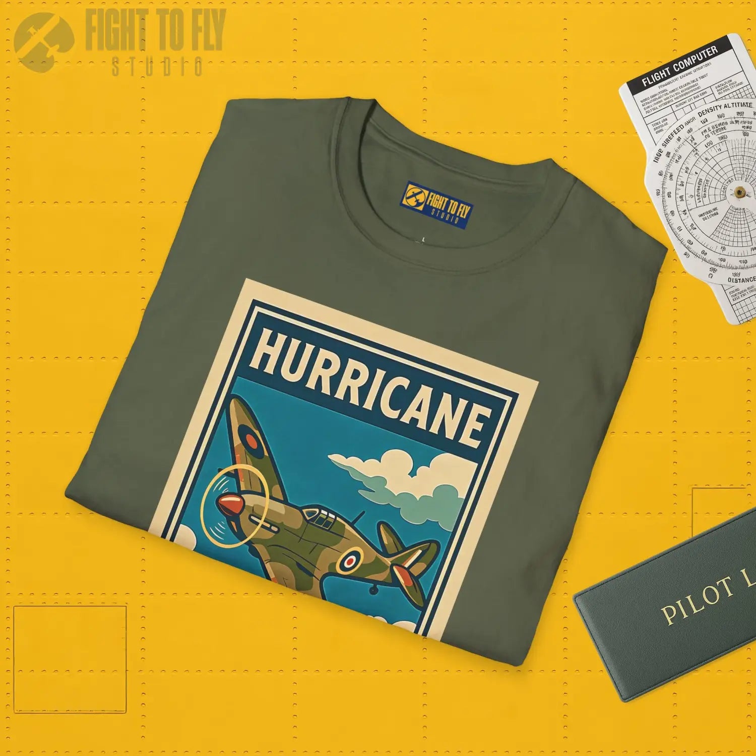 Hawker Hurricane Premium Full Graphic T-Shirt - Pilot gifts - WWII warbird t-shirt