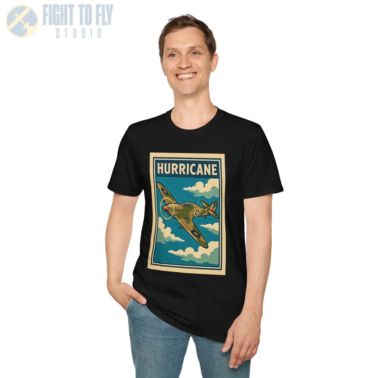 Hawker Hurricane Premium Full Graphic T-Shirt - Pilot gifts - WWII warbird t-shirt