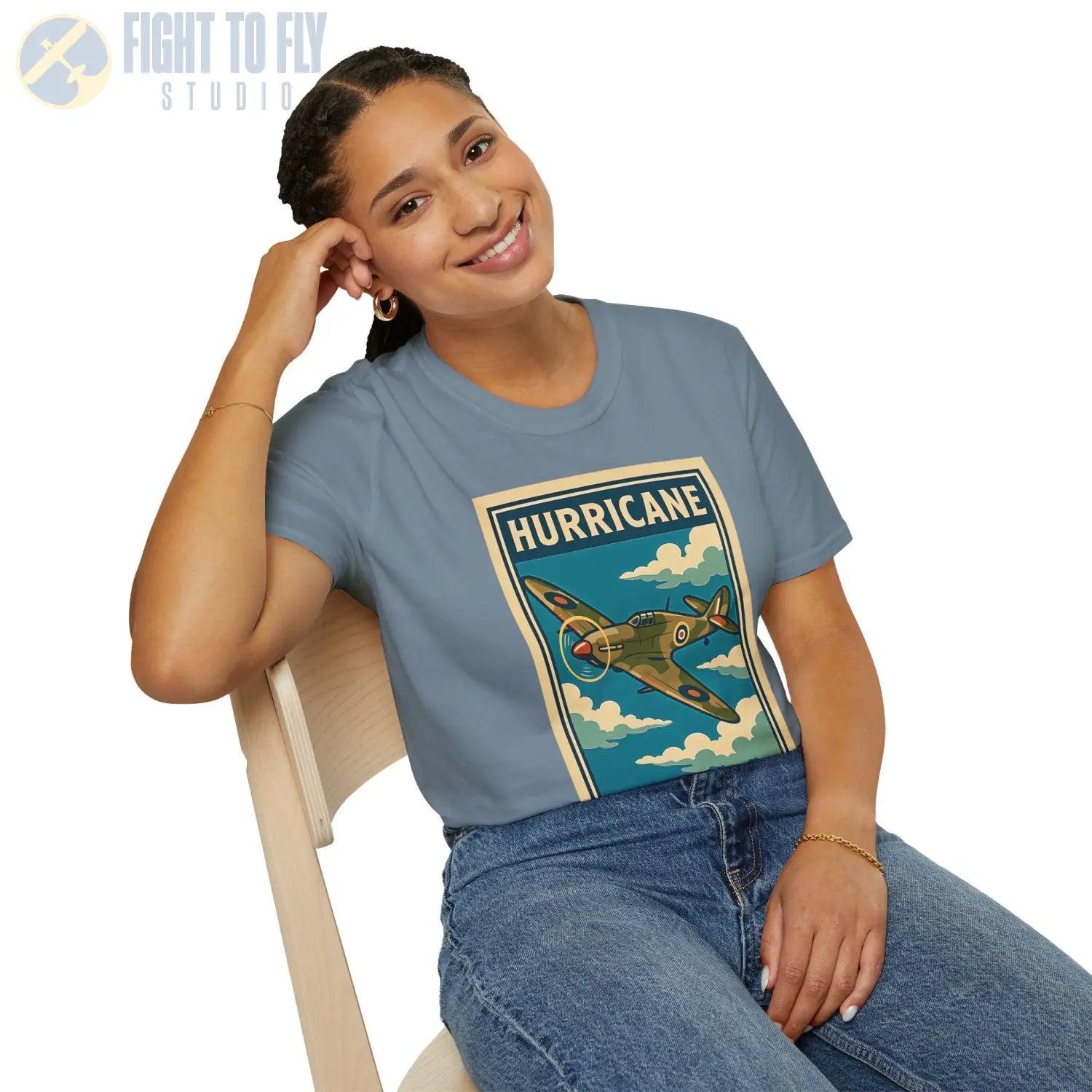 Hawker Hurricane Premium Full Graphic T-Shirt - Pilot gifts - WWII warbird t-shirt
