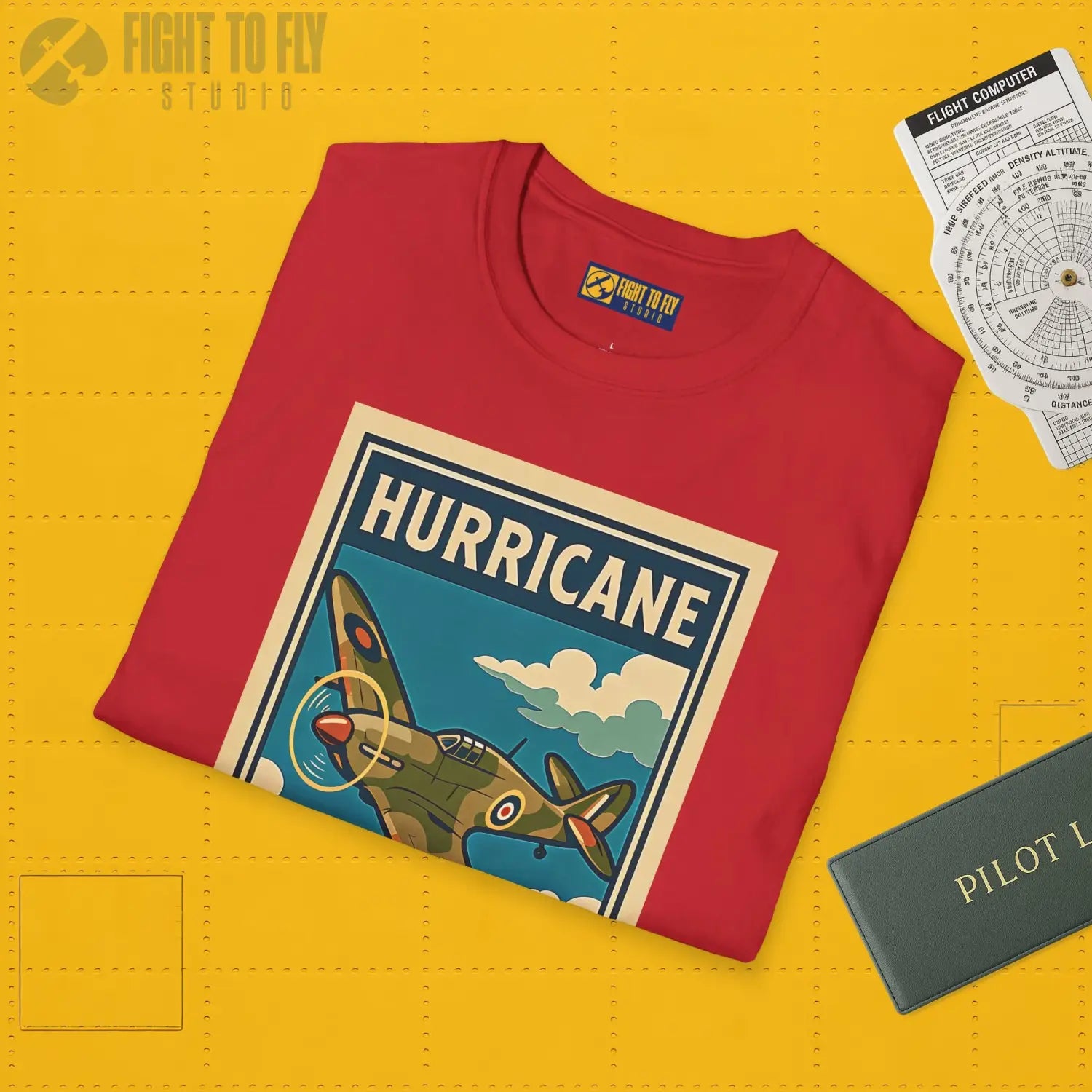 Hawker Hurricane Premium Full Graphic T-Shirt - Pilot gifts - WWII warbird t-shirt