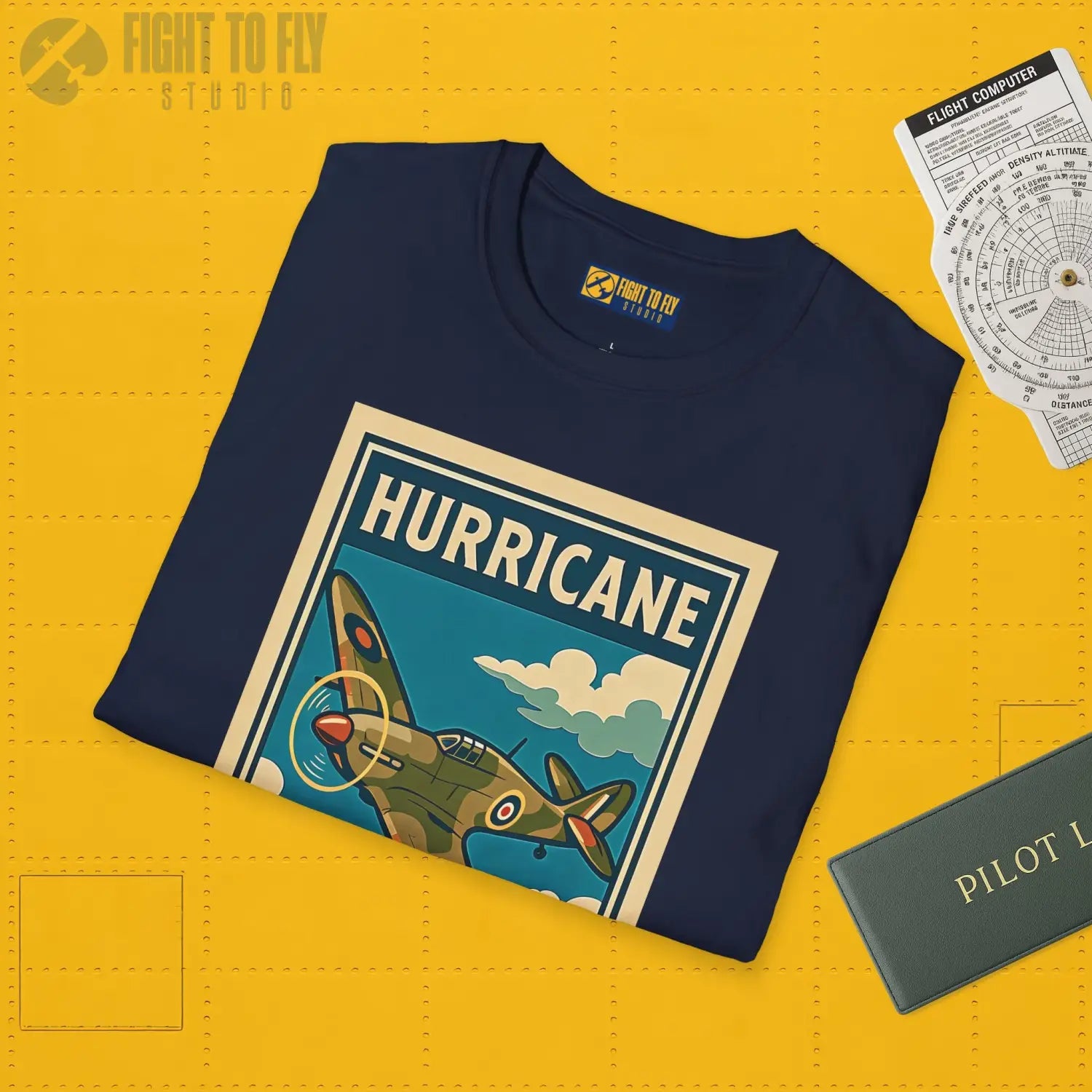 Hawker Hurricane Premium Full Graphic T-Shirt - Pilot gifts - WWII warbird t-shirt