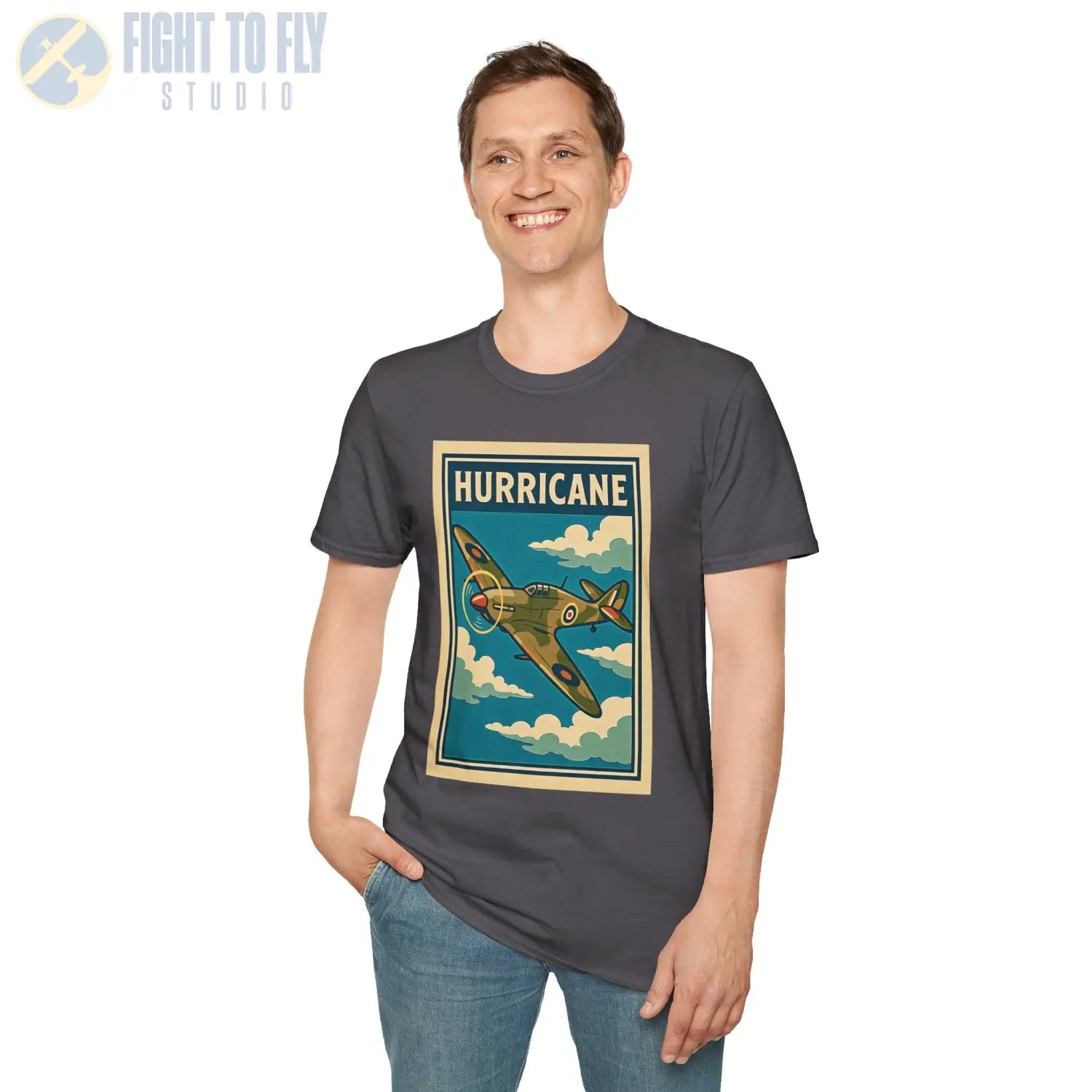 Hawker Hurricane Premium Full Graphic T-Shirt - Pilot gifts - WWII warbird t-shirt