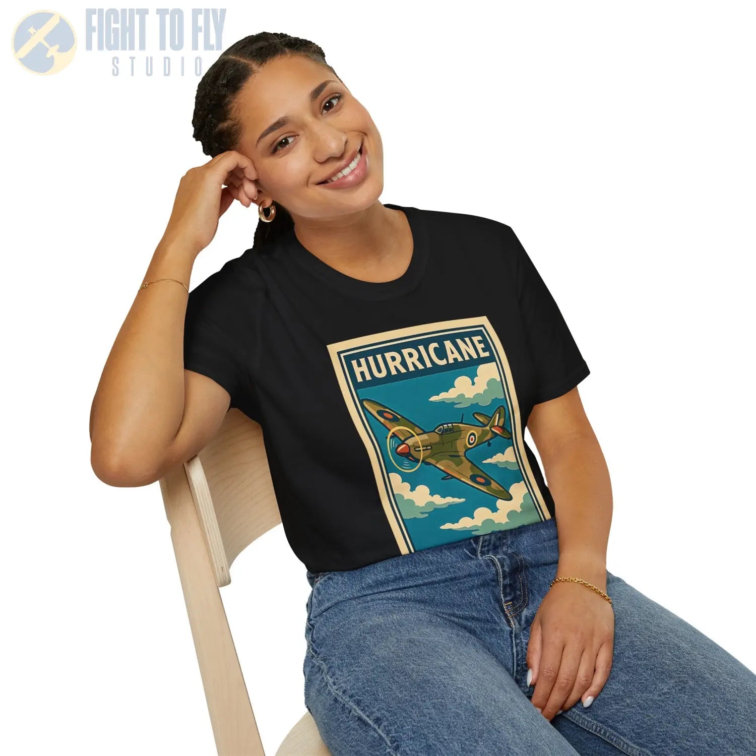 Hawker Hurricane Premium Full Graphic T-Shirt - Pilot gifts - WWII warbird t-shirt