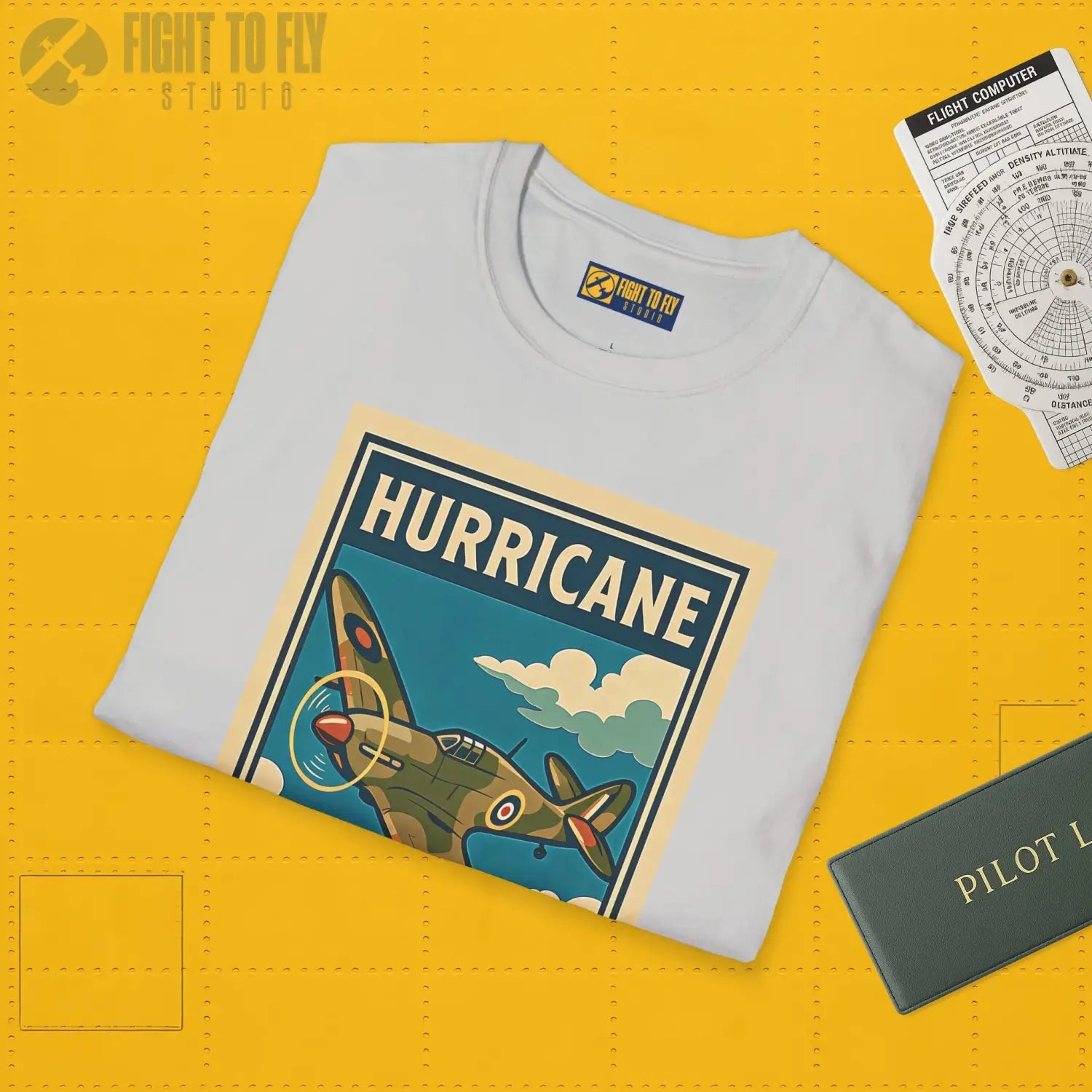 Hawker Hurricane Premium Full Graphic T-Shirt - Pilot gifts - WWII warbird t-shirt