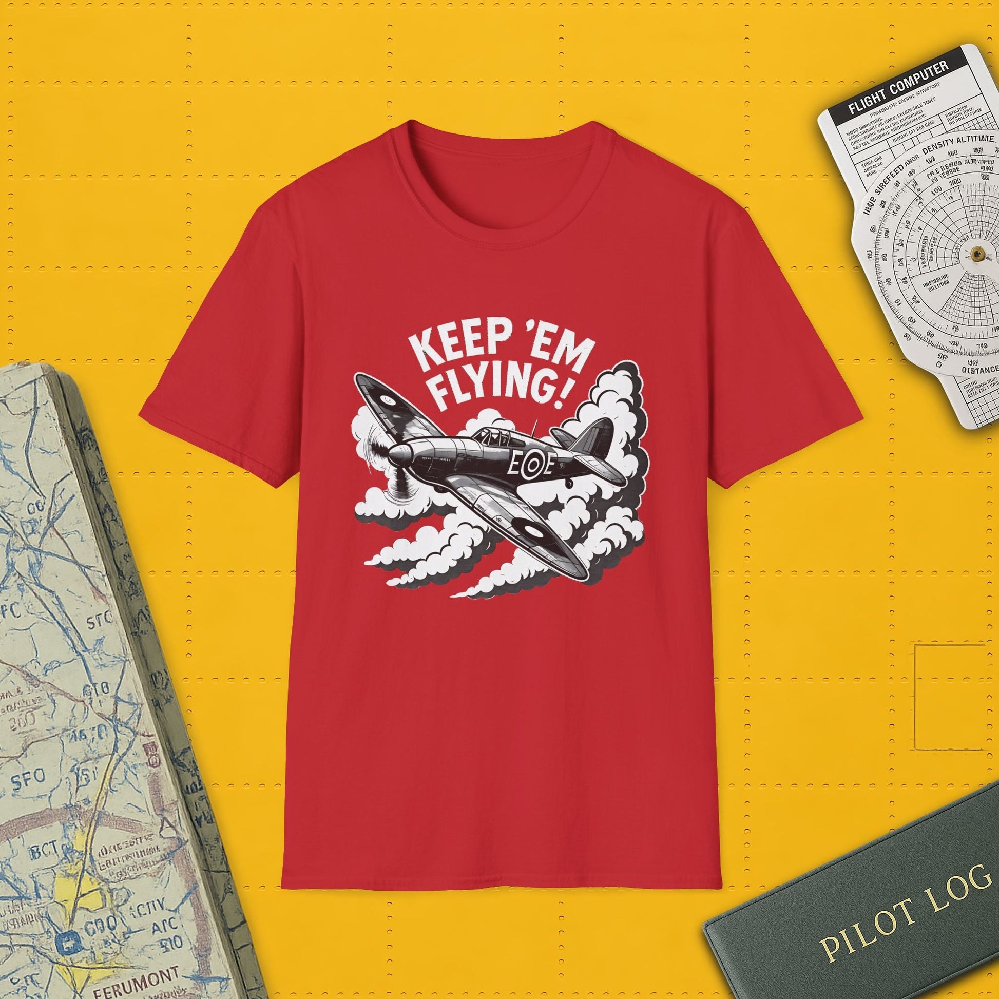Hurricane Premium T-Shirt – “Keep ’Em Flying!” WWII British Fighter Tee - Pilot gifts - warbird t-shirt