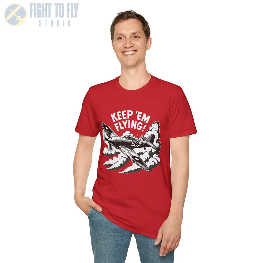 Hurricane “Keep ’Em Flying!” - T-Shirt - Pilot gifts - WWII warbird t-shirt