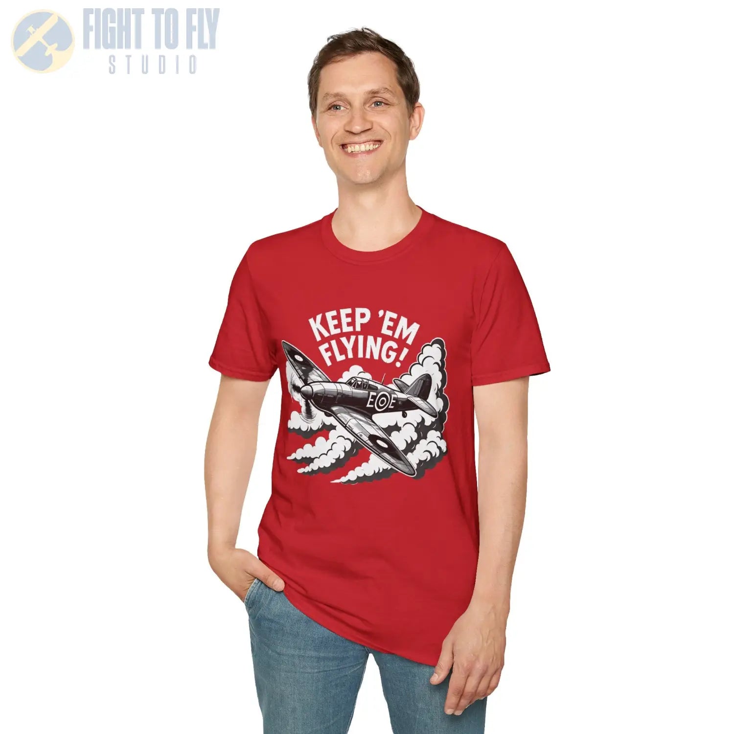 Hurricane “Keep ’Em Flying!” - T-Shirt - Pilot gifts - WWII warbird t-shirt