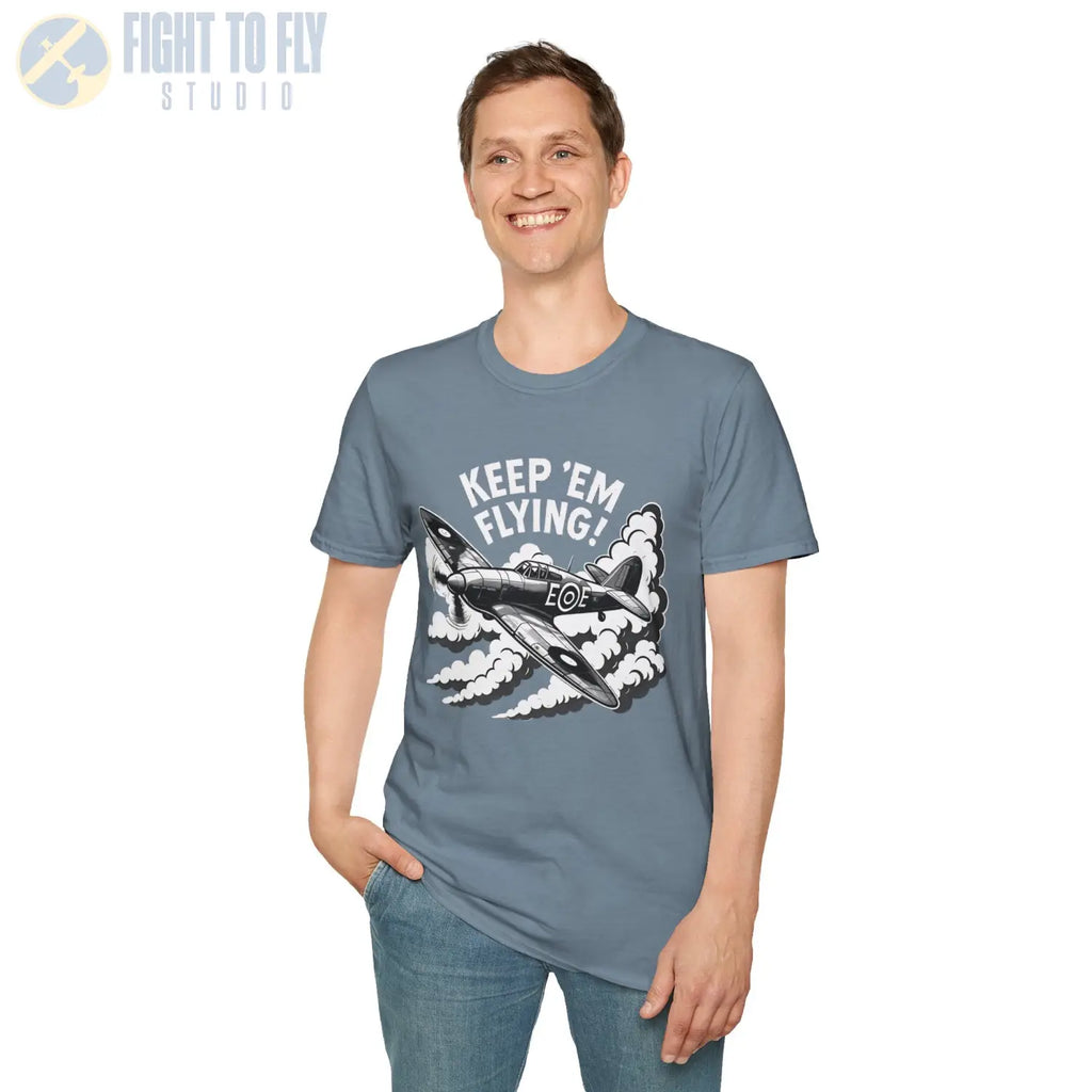 Hurricane “Keep ’Em Flying!” - T-Shirt - Pilot gifts - WWII warbird t-shirt