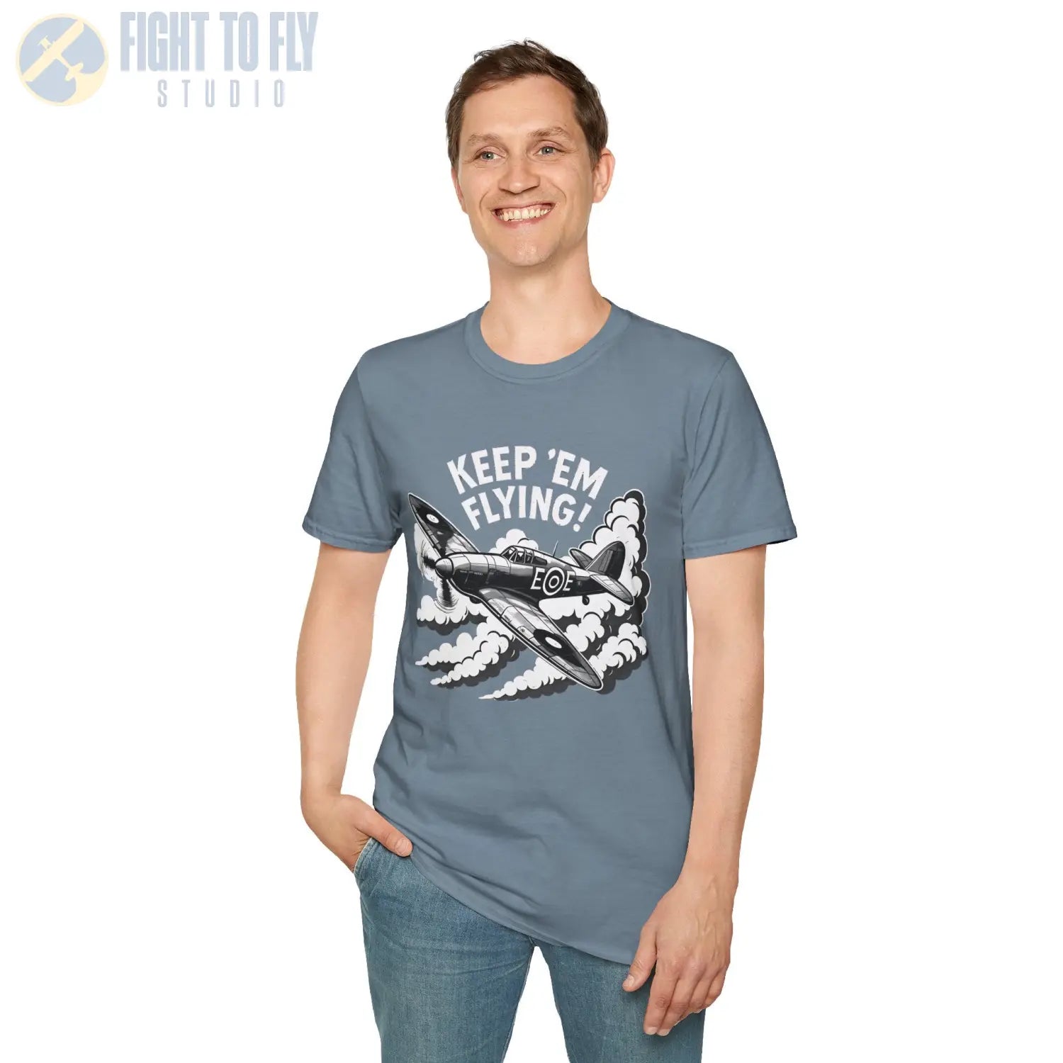 Hurricane “Keep ’Em Flying!” - T-Shirt - Pilot gifts - WWII warbird t-shirt