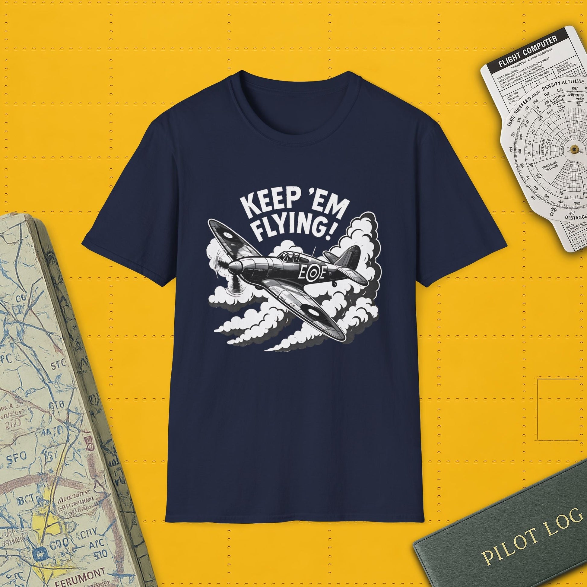 Hurricane Premium T-Shirt – “Keep ’Em Flying!” WWII British Fighter Tee - Pilot gifts - warbird t-shirt