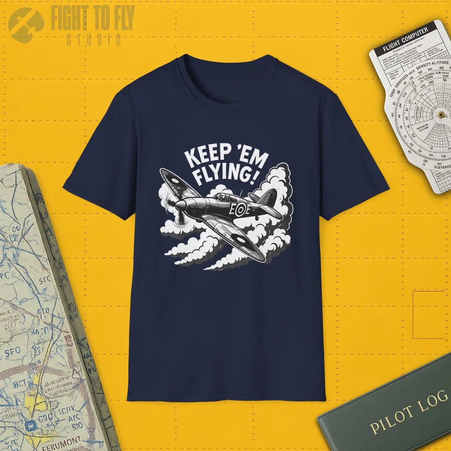 Hurricane “Keep ’Em Flying!” - T-Shirt - Pilot gifts - WWII warbird t-shirt