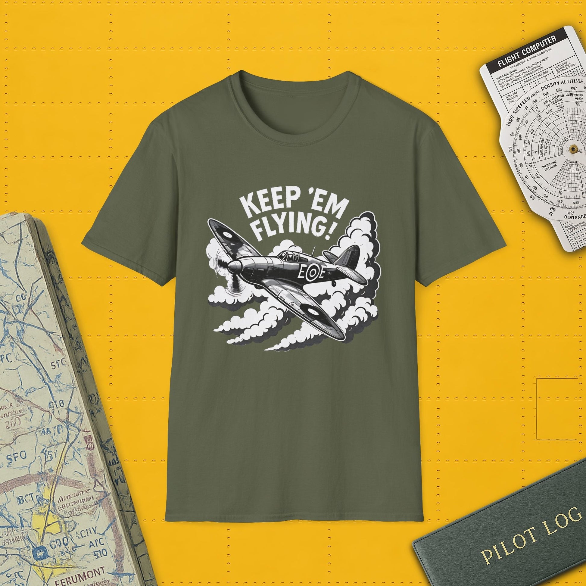 Hurricane Premium T-Shirt – “Keep ’Em Flying!” WWII British Fighter Tee - Pilot gifts - warbird t-shirt