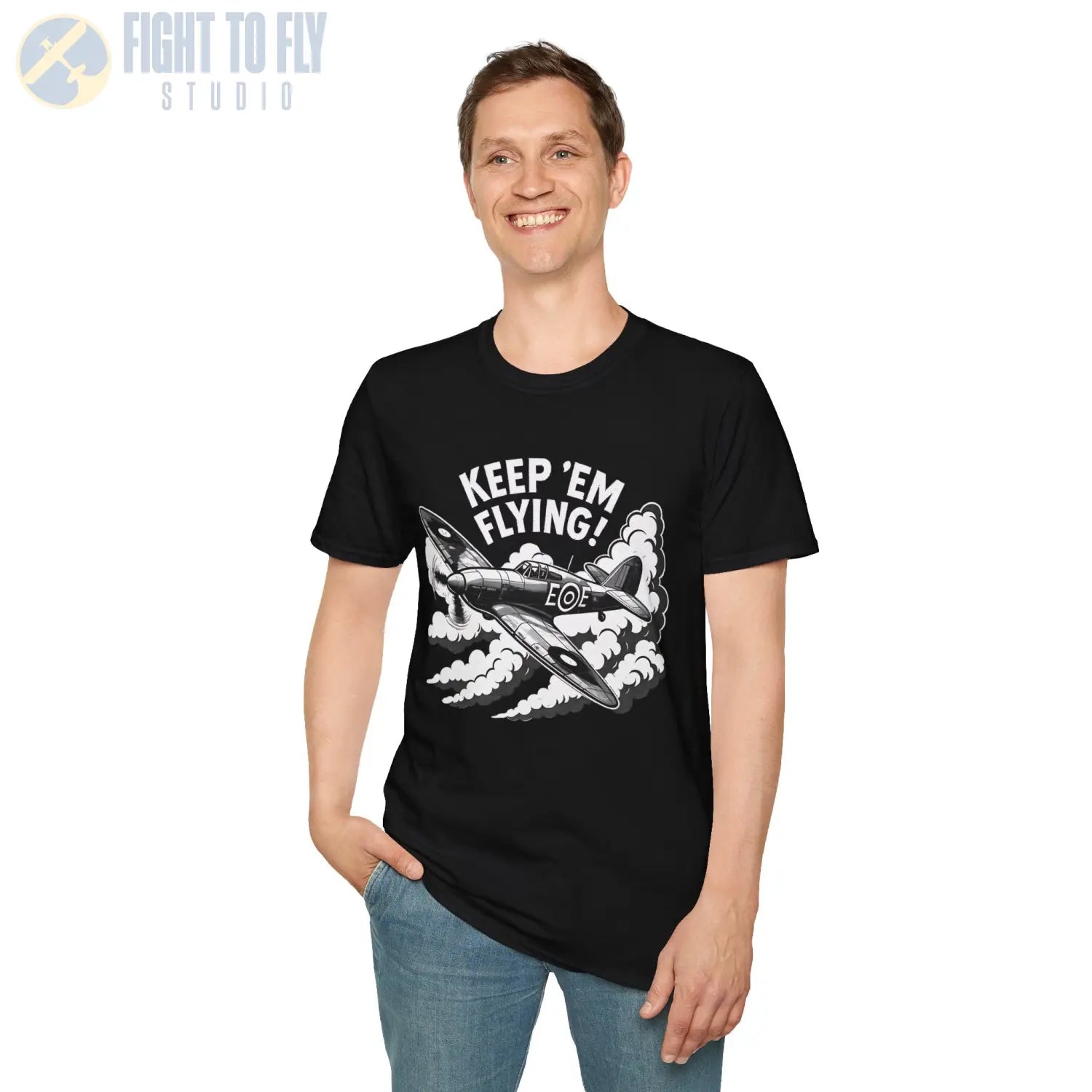 Hurricane “Keep ’Em Flying!” - T-Shirt - Pilot gifts - WWII warbird t-shirt