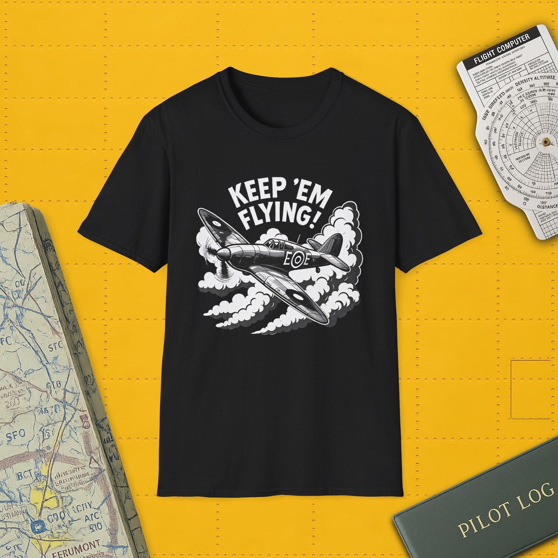 Hurricane Premium T-Shirt – “Keep ’Em Flying!” WWII British Fighter Tee - Pilot gifts - warbird t-shirt