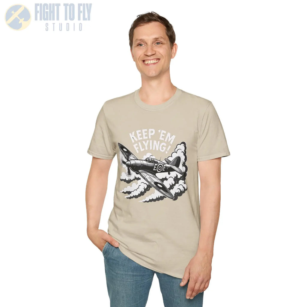 Hurricane “Keep ’Em Flying!” - T-Shirt - Pilot gifts - WWII warbird t-shirt