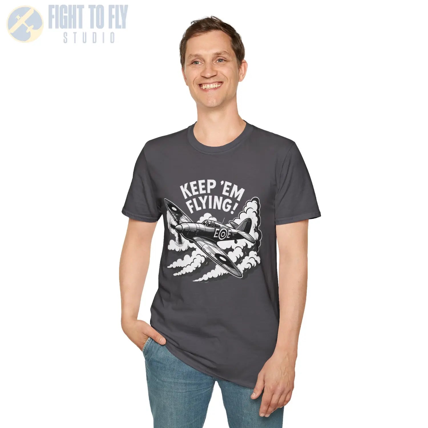 Hurricane “Keep ’Em Flying!” - T-Shirt - Pilot gifts - WWII warbird t-shirt