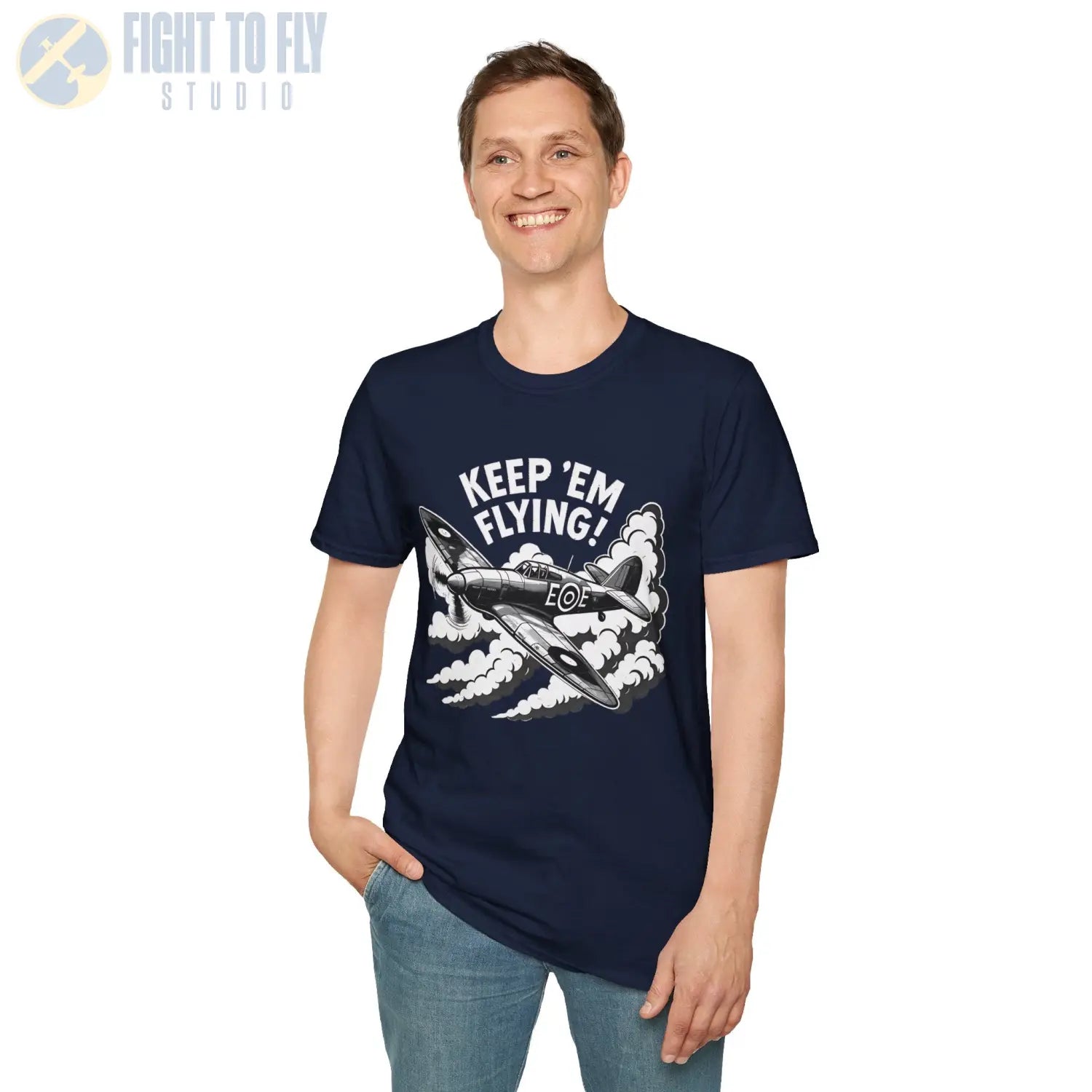 Hurricane “Keep ’Em Flying!” - T-Shirt - Pilot gifts - WWII warbird t-shirt