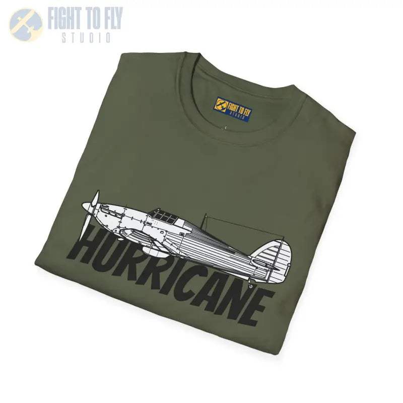 Hawker Hurricane Side Profile T-Shirt - Pilot gifts - WWII warbird t-shirt