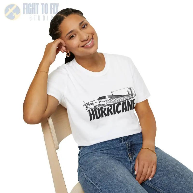 Hawker Hurricane Side Profile T-Shirt - Pilot gifts - WWII warbird t-shirt