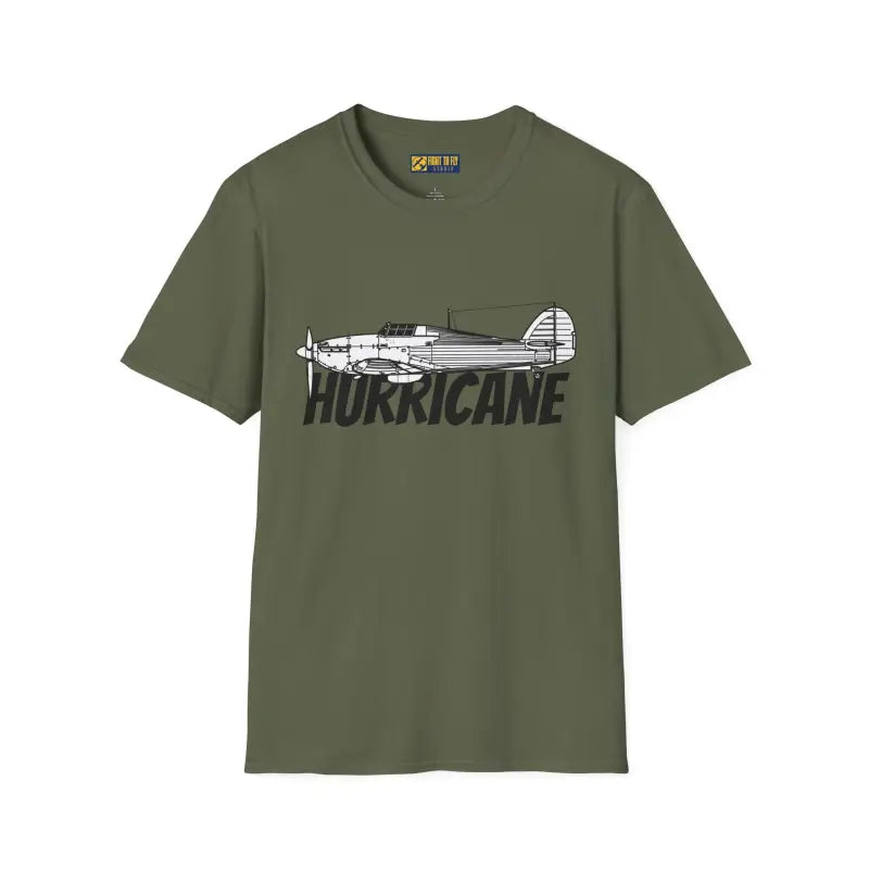 Hawker Hurricane Side Profile T-Shirt - Pilot gifts - WWII warbird t-shirt