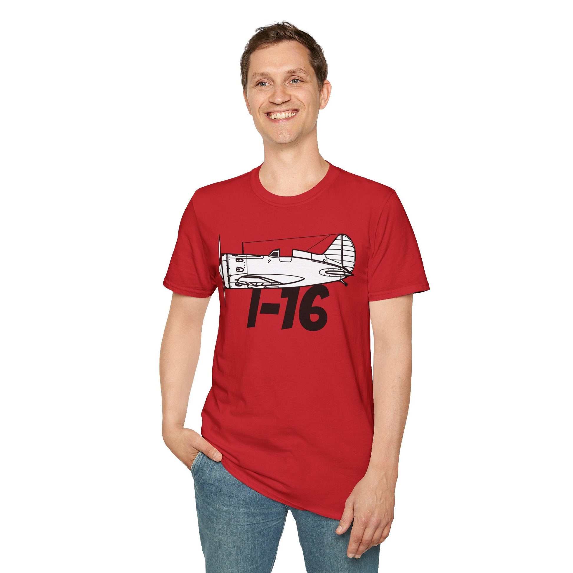 I-16 Premium T-Shirt – Polikarpov WWII Soviet Fighter Tee - Pilot gifts - warbird t-shirt