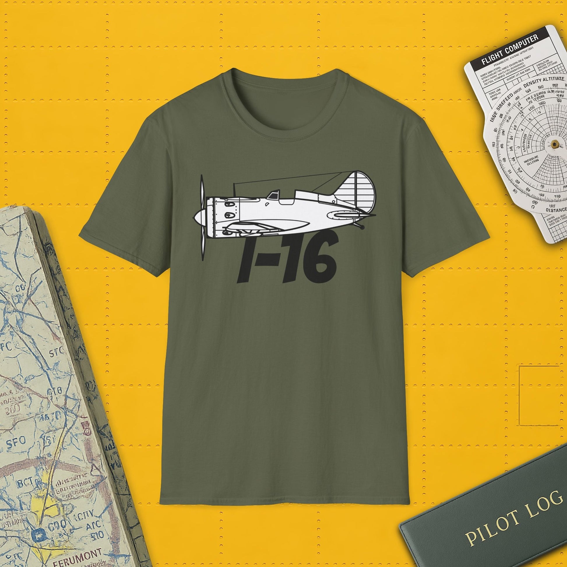 I-16 Premium T-Shirt – Polikarpov WWII Soviet Fighter Tee - Pilot gifts - warbird t-shirt