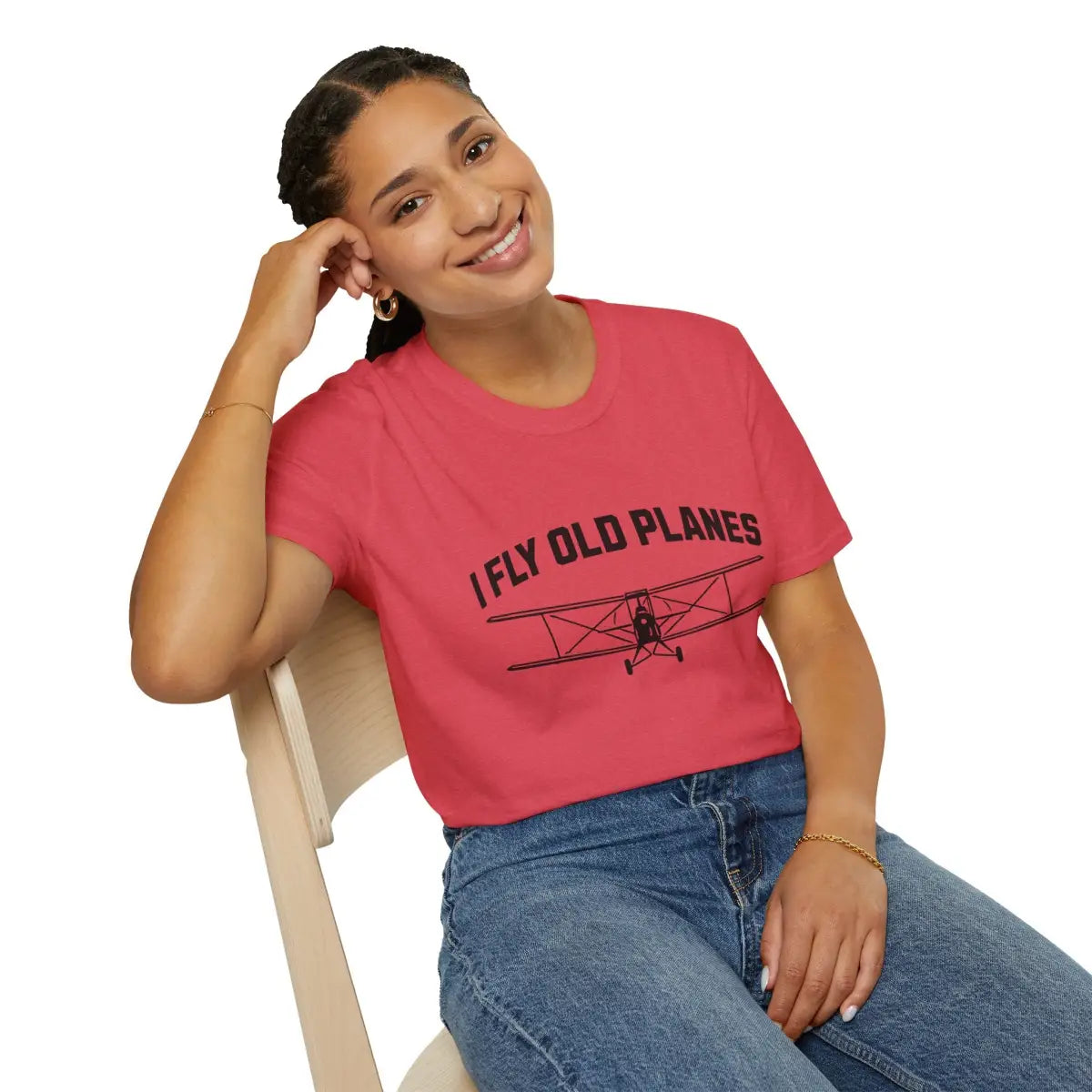 I Fly Old Planes - Biplane - T-Shirt - Pilot gifts - WWII warbird t-shirt