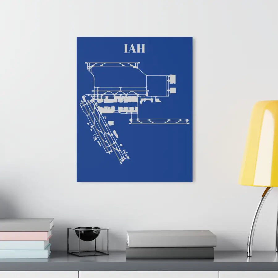IAH - George Bush Intercontinental Acrylic Print - Home Decor - Pilot gifts - WWII warbird t-shirt