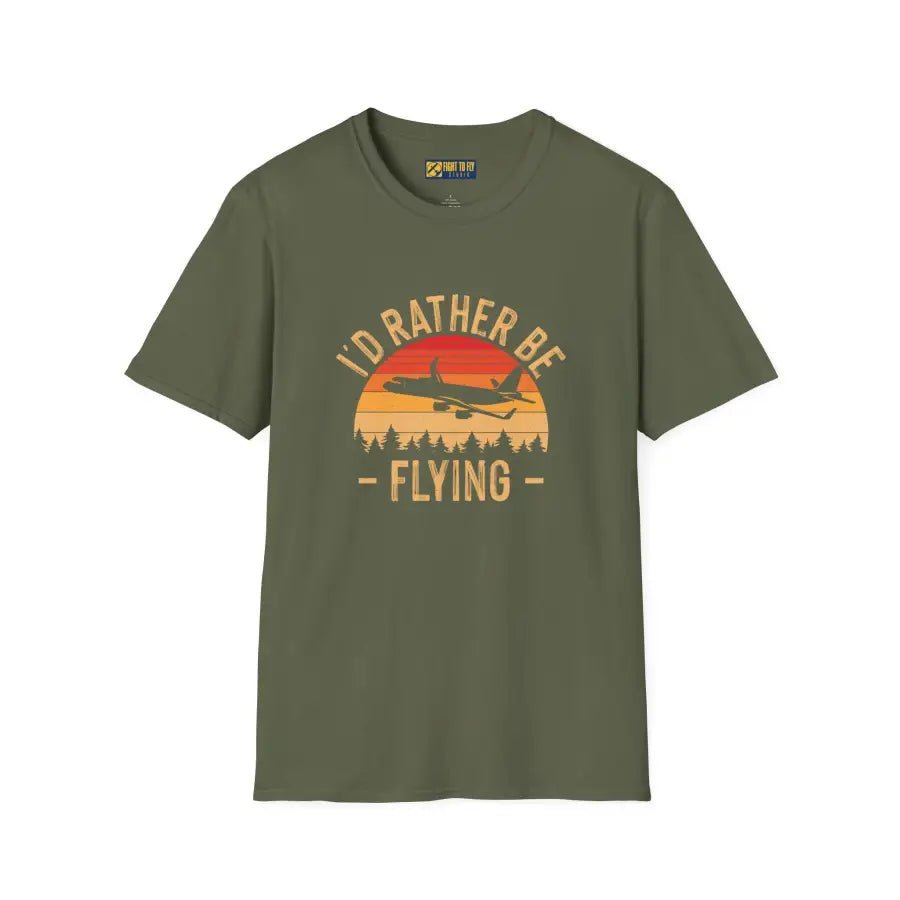 I’d Rather Be Flying - T-Shirt - Pilot gifts - WWII warbird t-shirt