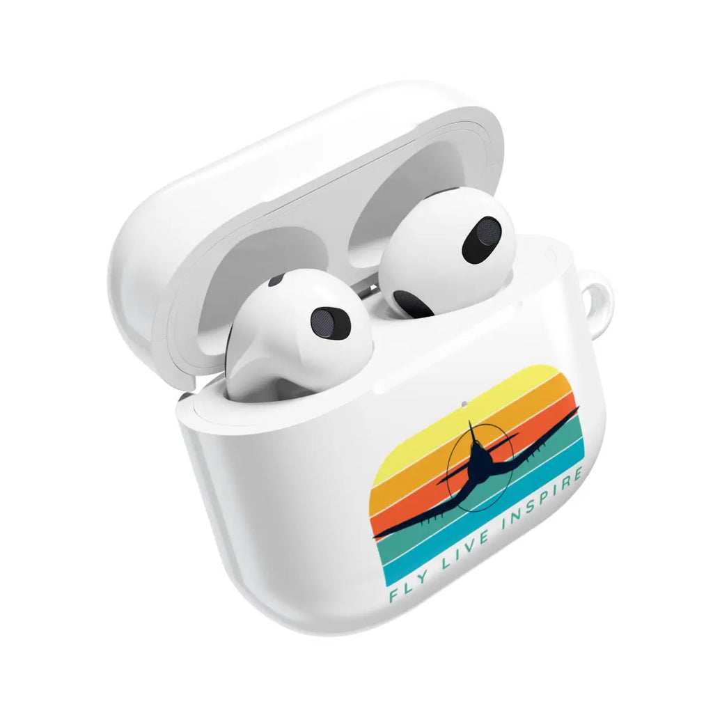 Inspirational AirPod Cases - Fly Live Inspire - Travel & Music Enthusiast Accessory - Accessories - Gifts for pilots