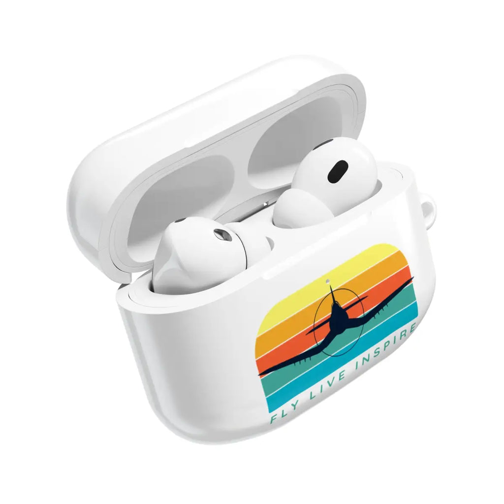 Inspirational AirPod Cases - Fly Live Inspire - Travel & Music Enthusiast Accessory - Accessories - Gifts for pilots